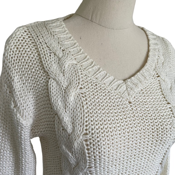 BARDOT JUNIOR Sz14 Girls Cream cable knit sweater pullover - Picture 3 of 7